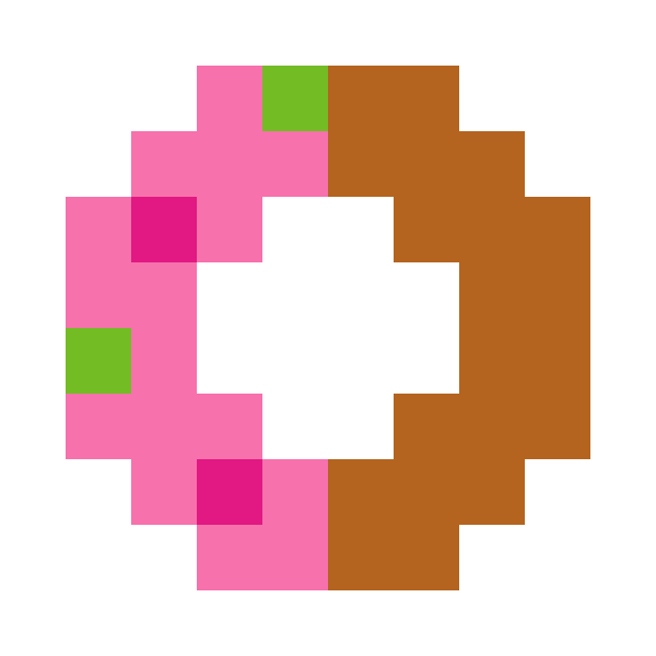 Strawberry donuts pixel images