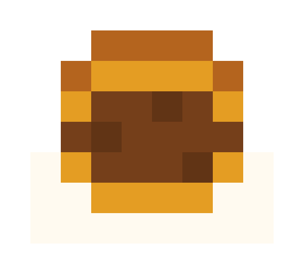 Maritozzo with chocolate pixel images