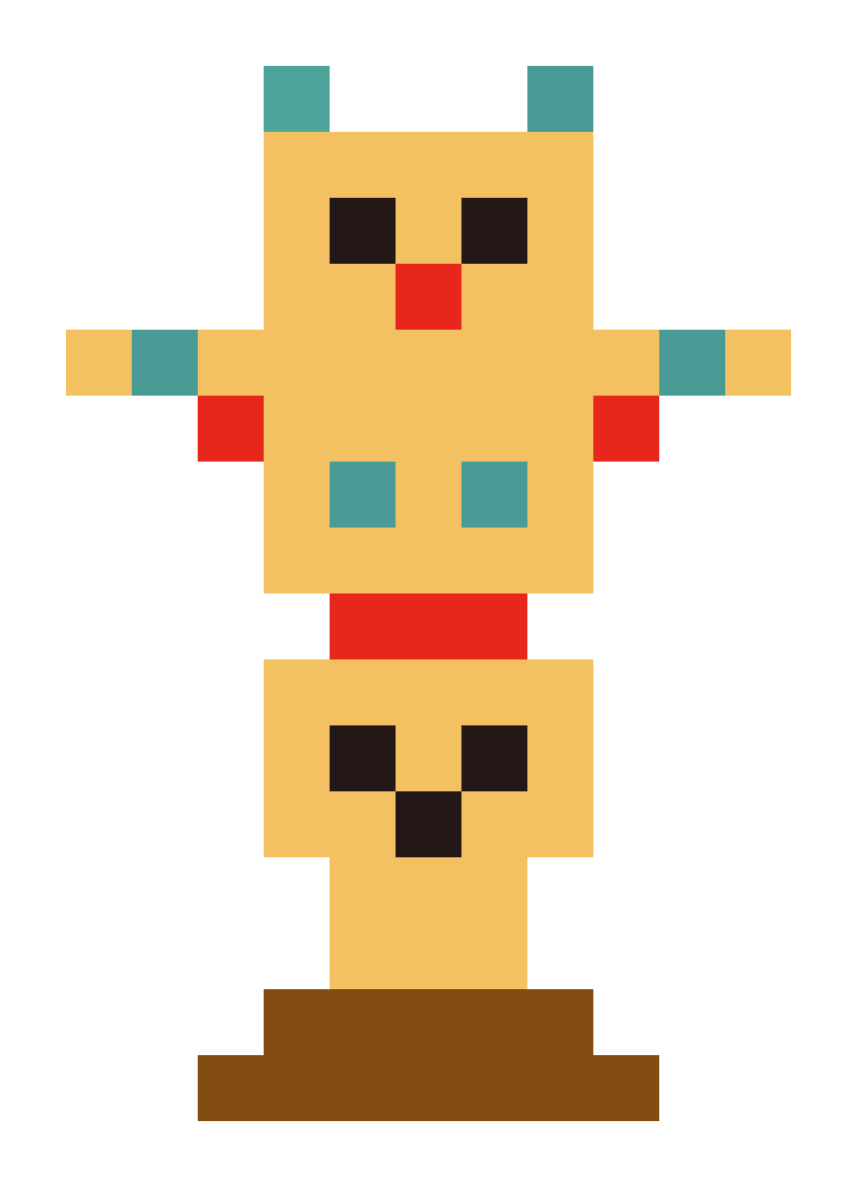 totem pole pixel images